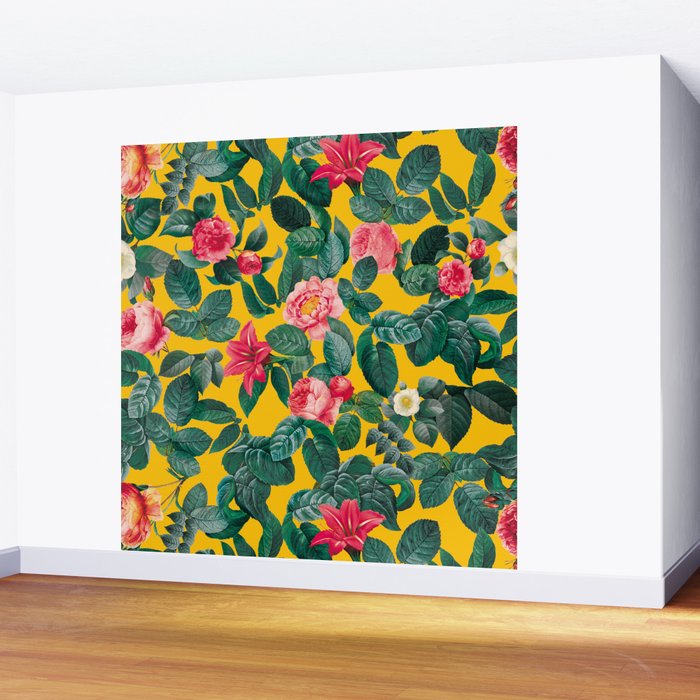 Summer Botanical Pattern Wall Mural Gallery Image 2