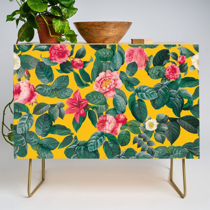 Summer Botanical Pattern Credenza Gallery Image 1
