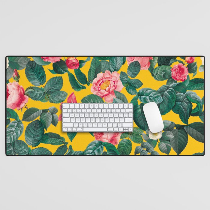 Summer Botanical Pattern Desk Mat Gallery Image 1