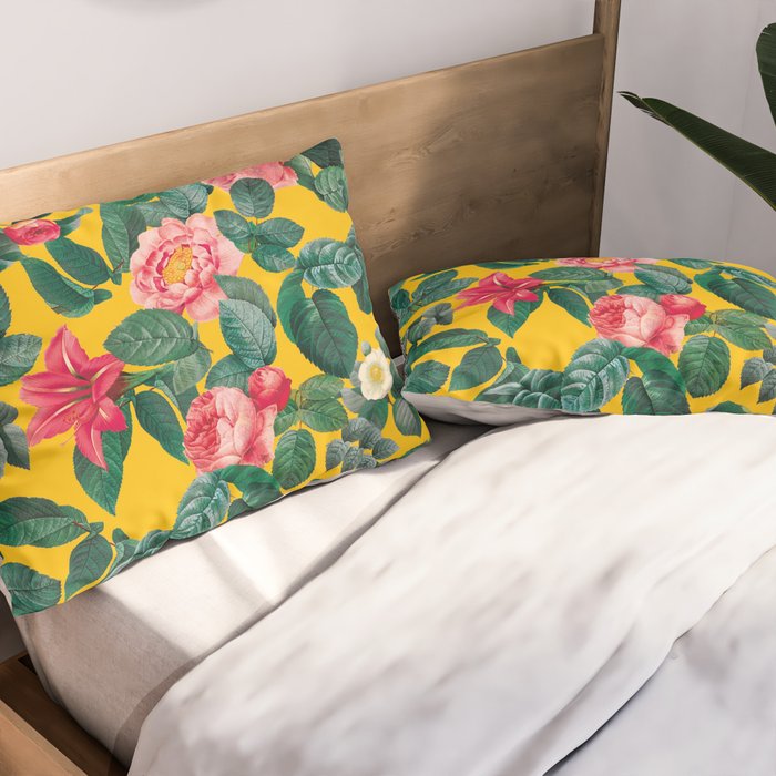Summer Botanical Pattern Pillow Sham Gallery Image 2