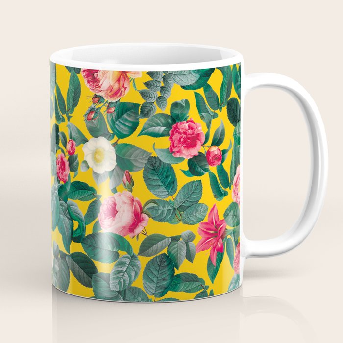 Summer Botanical Pattern Coffee Mug Gallery Image 1