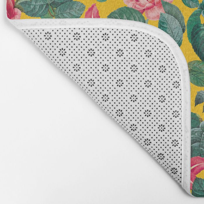 Summer Botanical Pattern Bath Mat Gallery Image 2