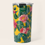Summer Botanical Pattern Travel Mug Gallery Image 1