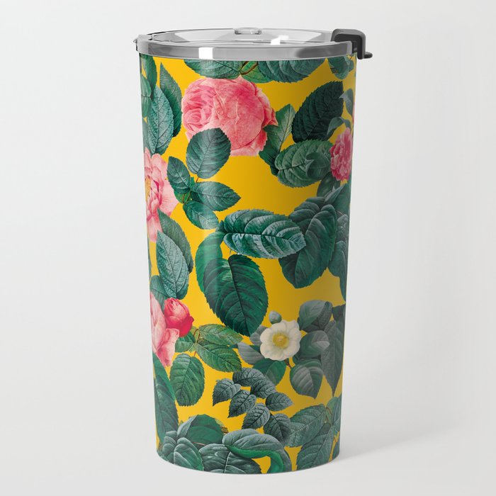 Summer Botanical Pattern Travel Mug Gallery Image 2