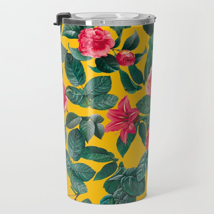 Summer Botanical Pattern Travel Mug Gallery Image 3