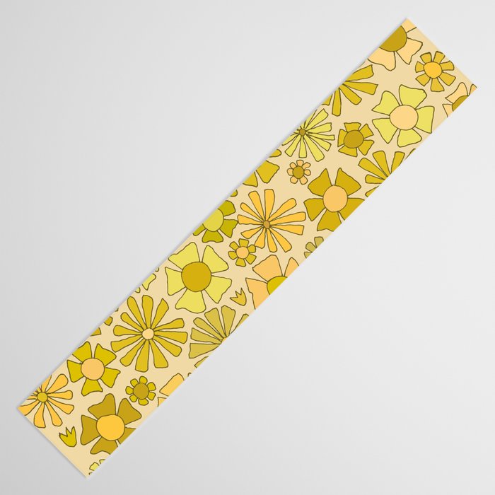 flower power // retro flower pattern by surfy birdy Table Runner Gallery Image 3