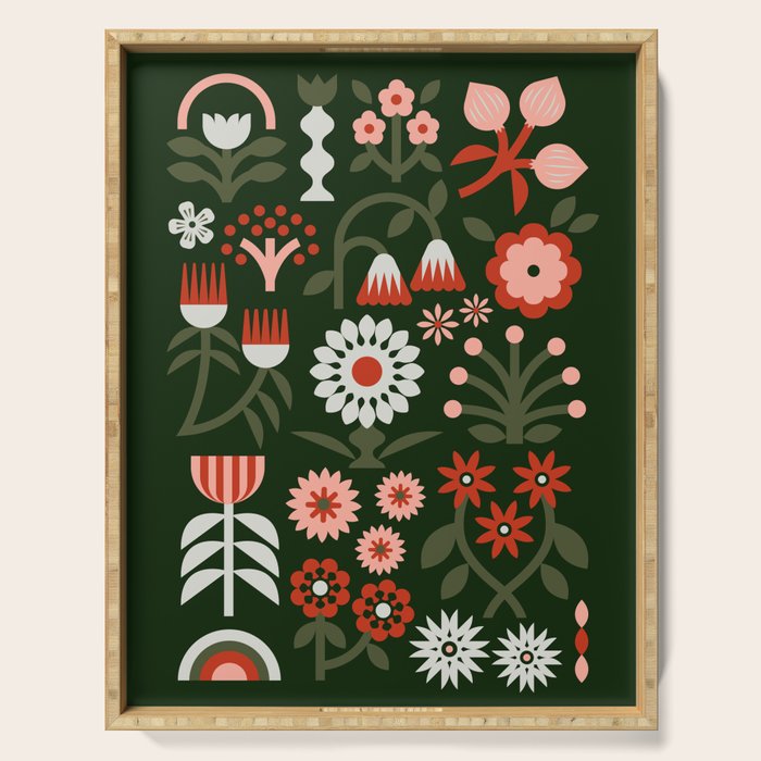 Winter Wrap: Green Serving Tray Gallery Image 1