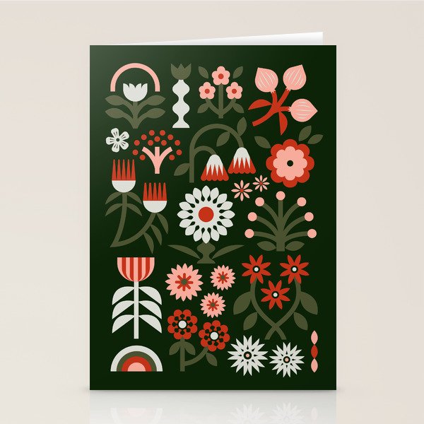 Winter Wrap: Green Stationery Card