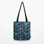 Check It - house plants indoor monstera neon bright modern pattern retro throwback memphis style Tote Bag Gallery Image 2