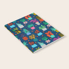 Check It - house plants indoor monstera neon bright modern pattern retro throwback memphis style Notebook Gallery Image 2