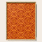 Folk Art Mandala - orange and red Serving Tray Gallery Image 1