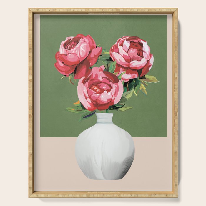 Vase of Flowers 1 Serving Tray Gallery Image 1