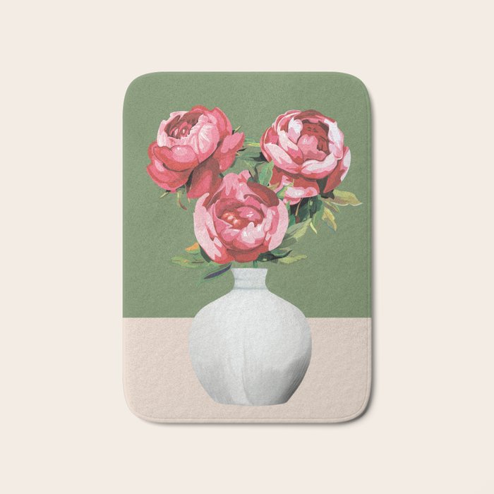 Vase of Flowers 1 Bath Mat Gallery Image 1