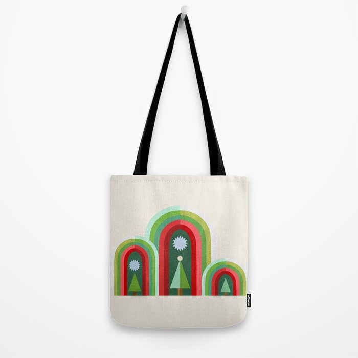 Rainbow Christmas Arches Tote Bag Gallery Image 2