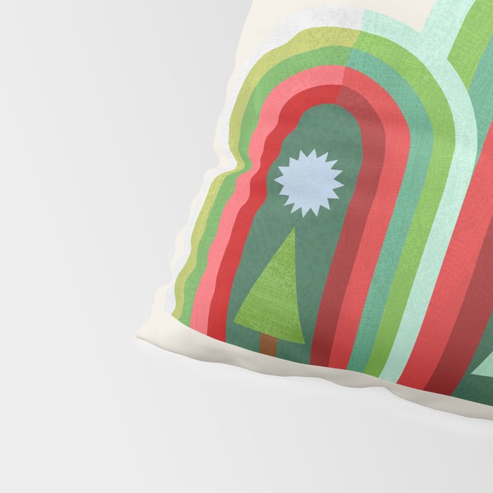 Rainbow Christmas Arches Pillow Sham Gallery Image 4