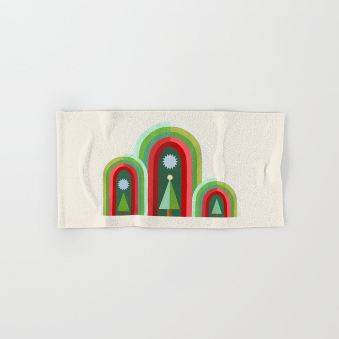 Rainbow Christmas Arches Bath Towel Gallery Image 1