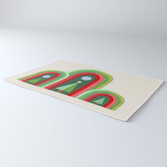 Rainbow Christmas Arches Rug Gallery Image 3