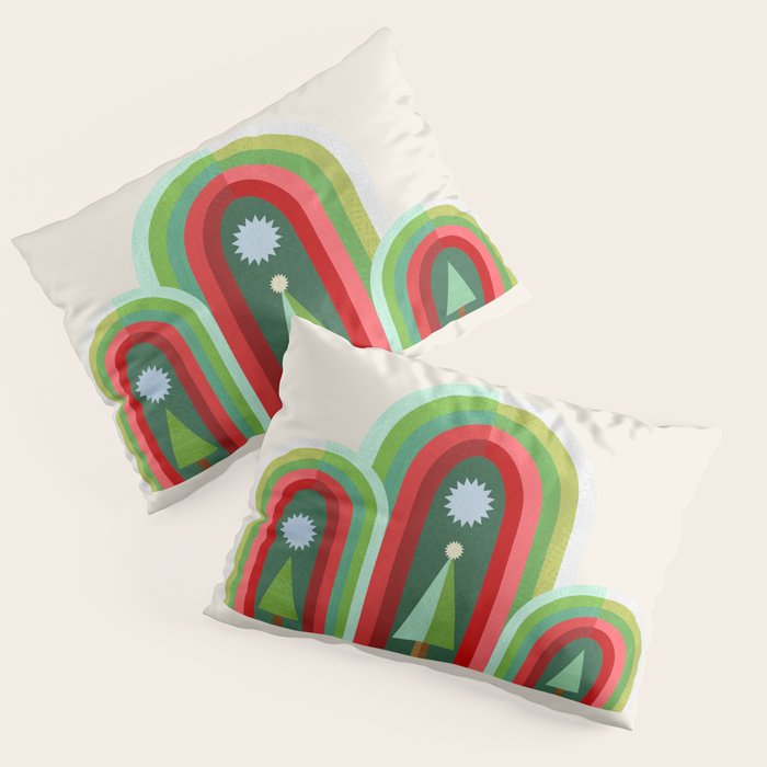 Rainbow Christmas Arches Pillow Sham Gallery Image 3