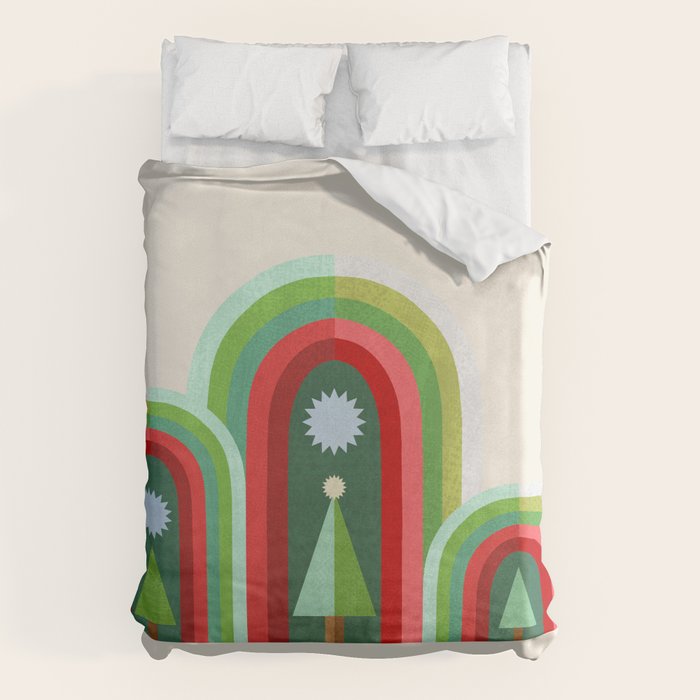 Rainbow Christmas Arches Duvet Cover Gallery Image 1