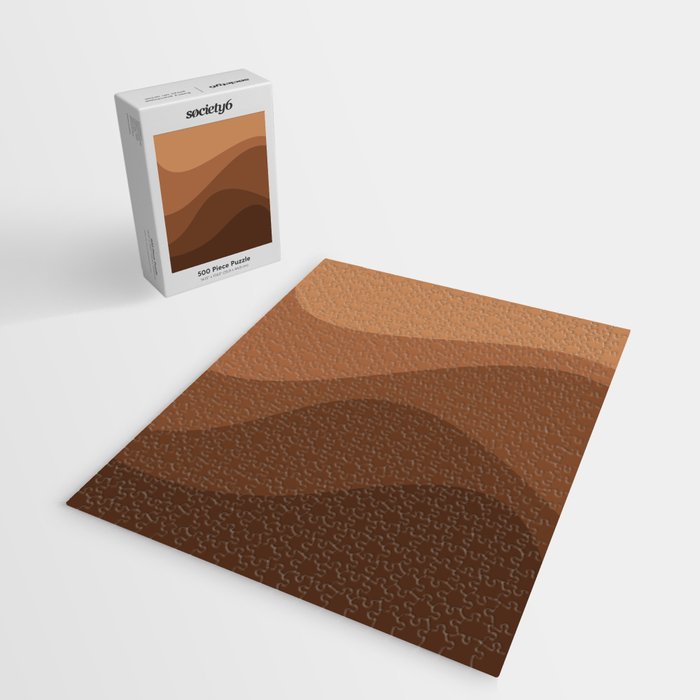 Abstract Color Waves - Desert Tones Jigsaw Puzzle Gallery Image 2