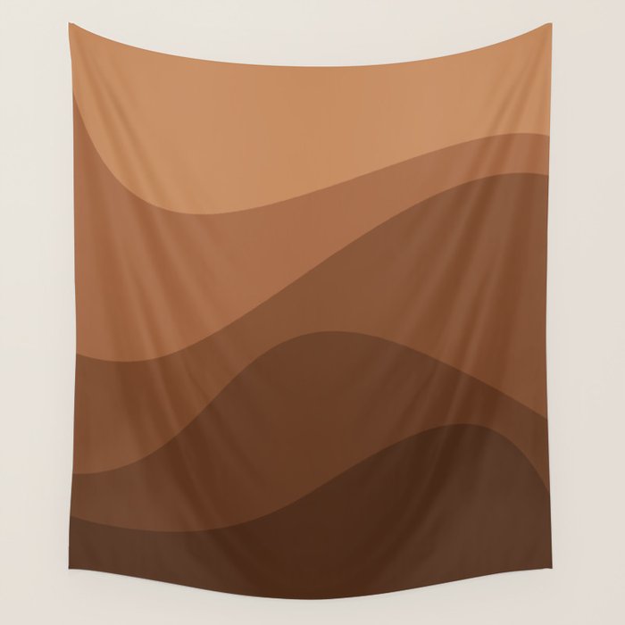 Abstract Color Waves - Desert Tones Wall Tapestry Gallery Image 4