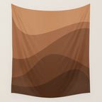 Abstract Color Waves - Desert Tones Wall Tapestry Gallery Image 4