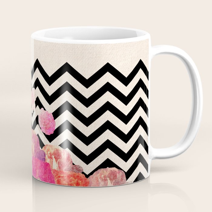 Chevron Flora II Coffee Mug Gallery Image 1