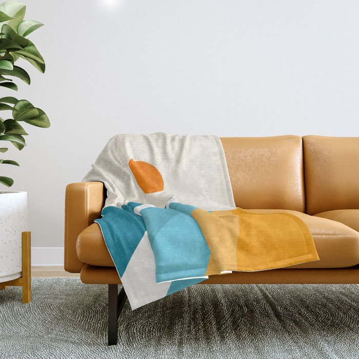 Geometric Landscape 26A Throw Blanket Gallery Image 1