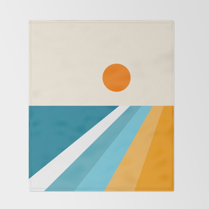 Geometric Landscape 26A Throw Blanket Gallery Image 2