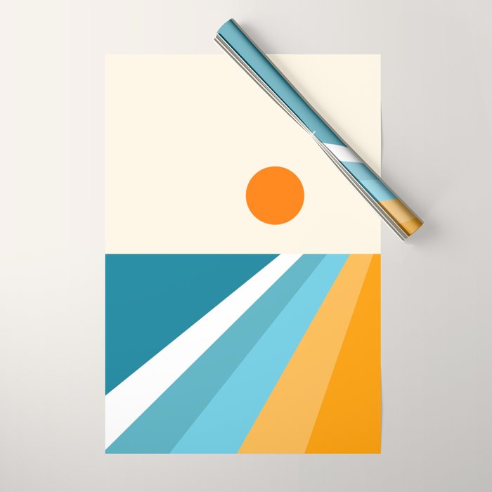 Geometric Landscape 26A Wrapping Paper Gallery Image 1