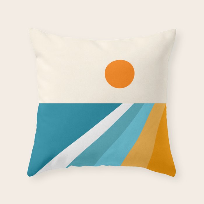 Geometric Landscape 26A Throw Pillow Gallery Image 1