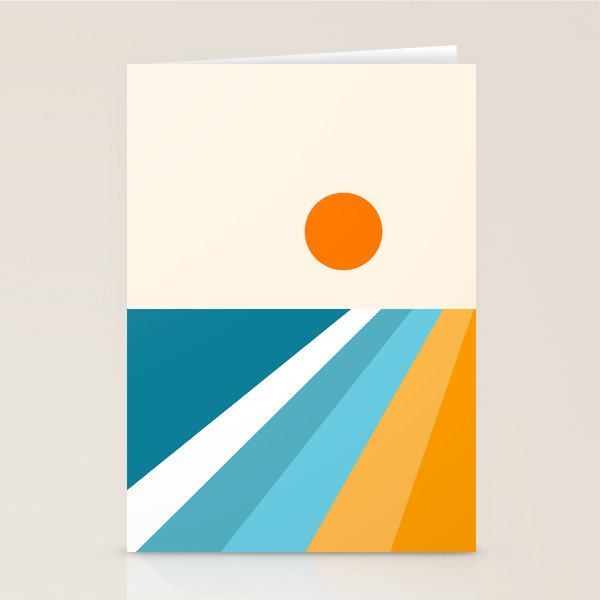 Geometric Landscape 26A Stationery Card Gallery Image 1