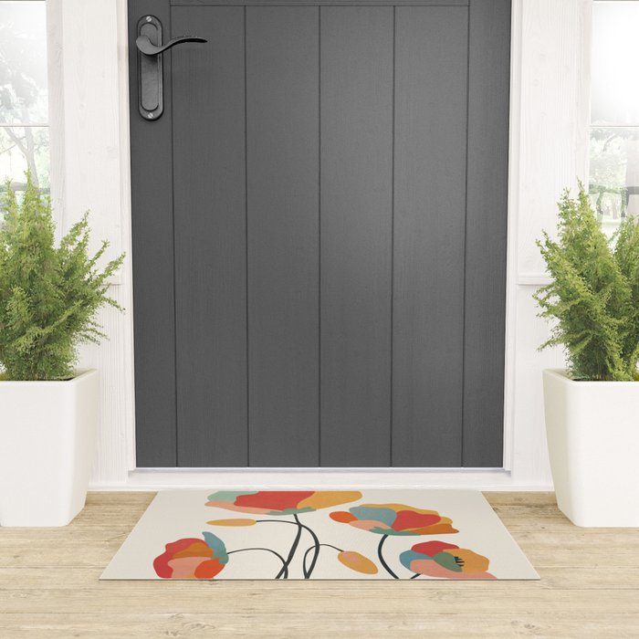 Colorful Flowers Welcome Mat Gallery Image 3