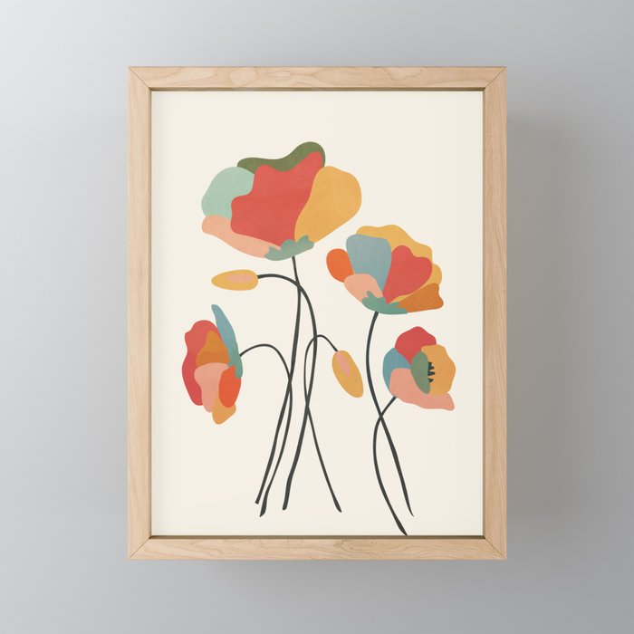 Colorful Flowers Mini Art Print