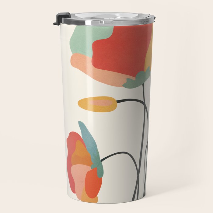 Colorful Flowers Travel Mug Gallery Image 3