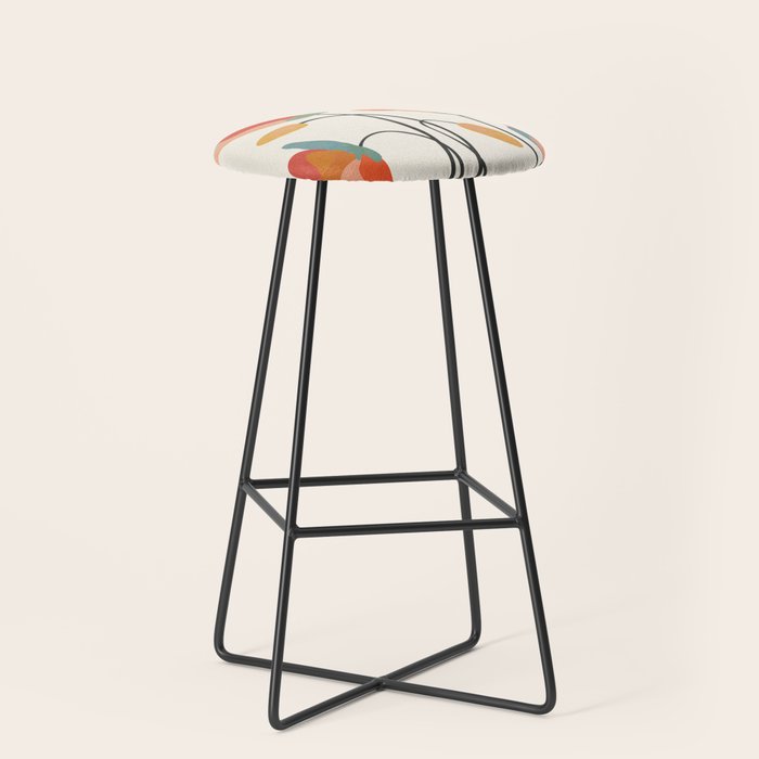 Colorful Flowers Stool Gallery Image 1