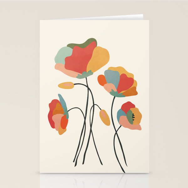 Colorful Flowers Stationery Card Gallery Image 1