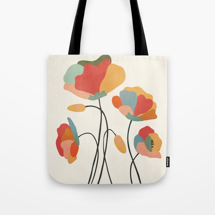 Colorful Flowers Tote Bag Gallery Image 1