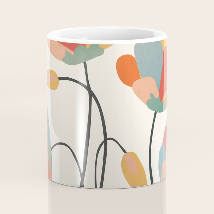 Colorful Flowers Coffee Mug Gallery Image 4