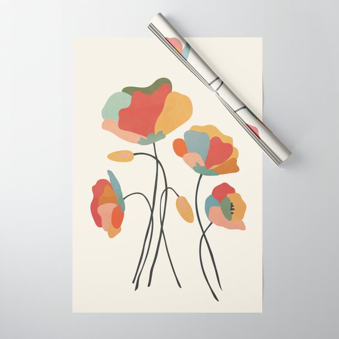 Colorful Flowers Wrapping Paper Gallery Image 1