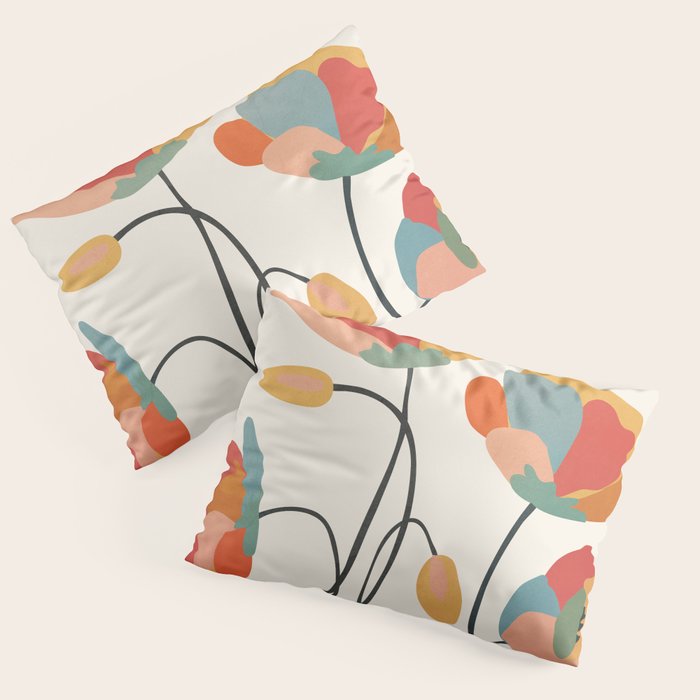 Colorful Flowers Pillow Sham Gallery Image 3