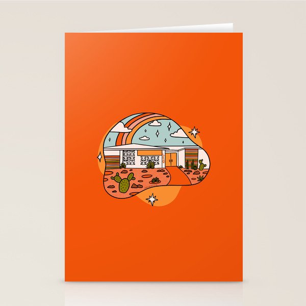 Leo Mid Century House Stationery Card Gallery Image 2