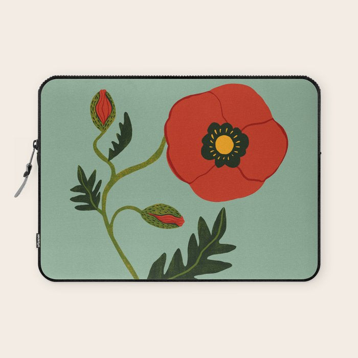 Red Poppy Laptop Sleeve Gallery Image 1