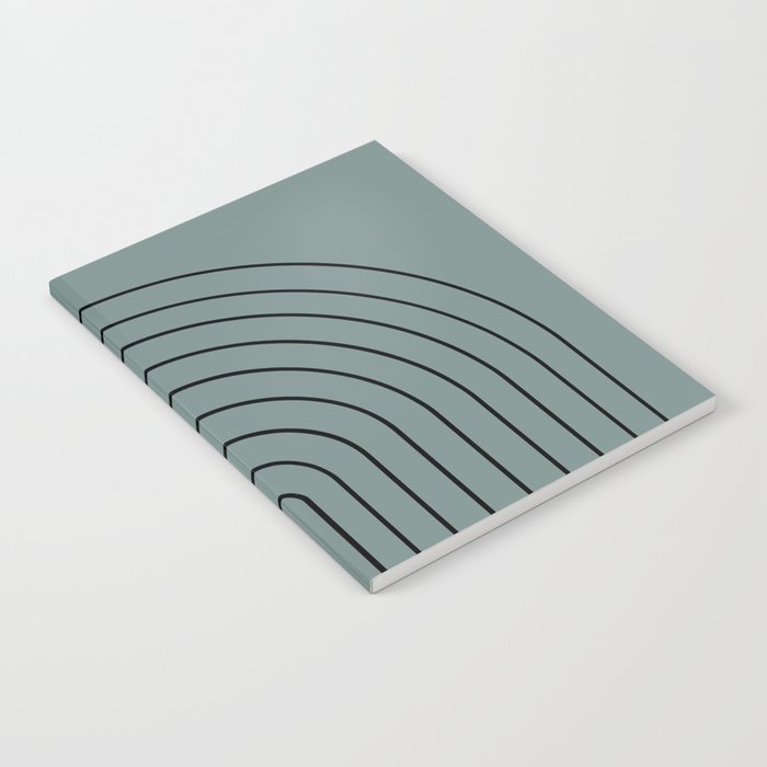 Minimal Arch XLV Neutral Teal Modern Geometric Lines Notebook Gallery Image 2