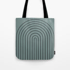 Minimal Arch XLV Neutral Teal Modern Geometric Lines Tote Bag Gallery Image 1