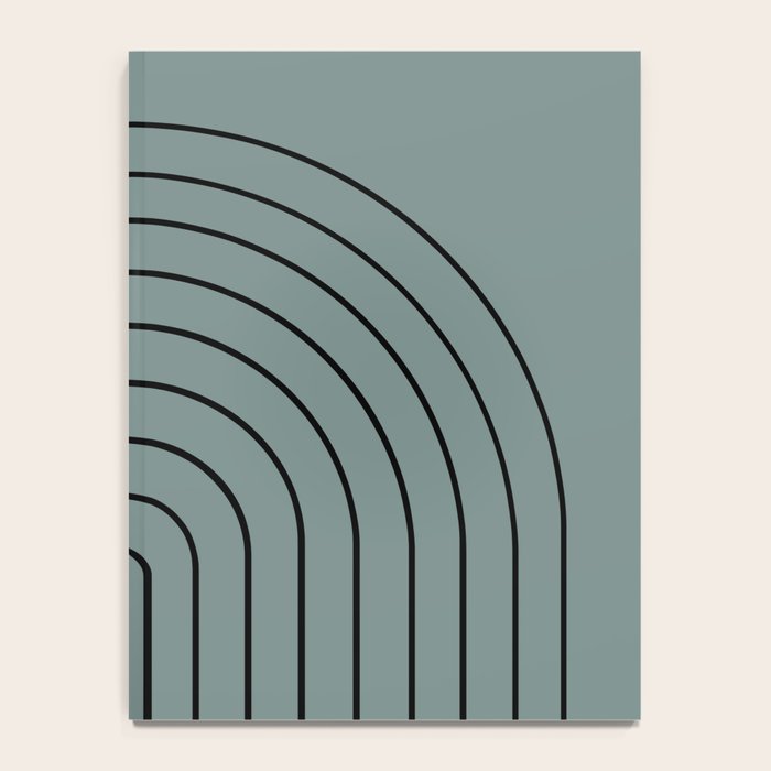 Minimal Arch XLV Neutral Teal Modern Geometric Lines Notebook Gallery Image 4