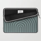 Minimal Arch XLV Neutral Teal Modern Geometric Lines Laptop Sleeve Gallery Image 2