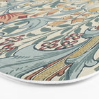 William Morris Vintage Golden Lily Soft Slate & Manilla Bath Mat Gallery Image 3