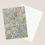 William Morris Vintage Golden Lily Soft Slate & Manilla Stationery Card Gallery Image 2