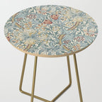William Morris Vintage Golden Lily Soft Slate & Manilla Side Table Gallery Image 2